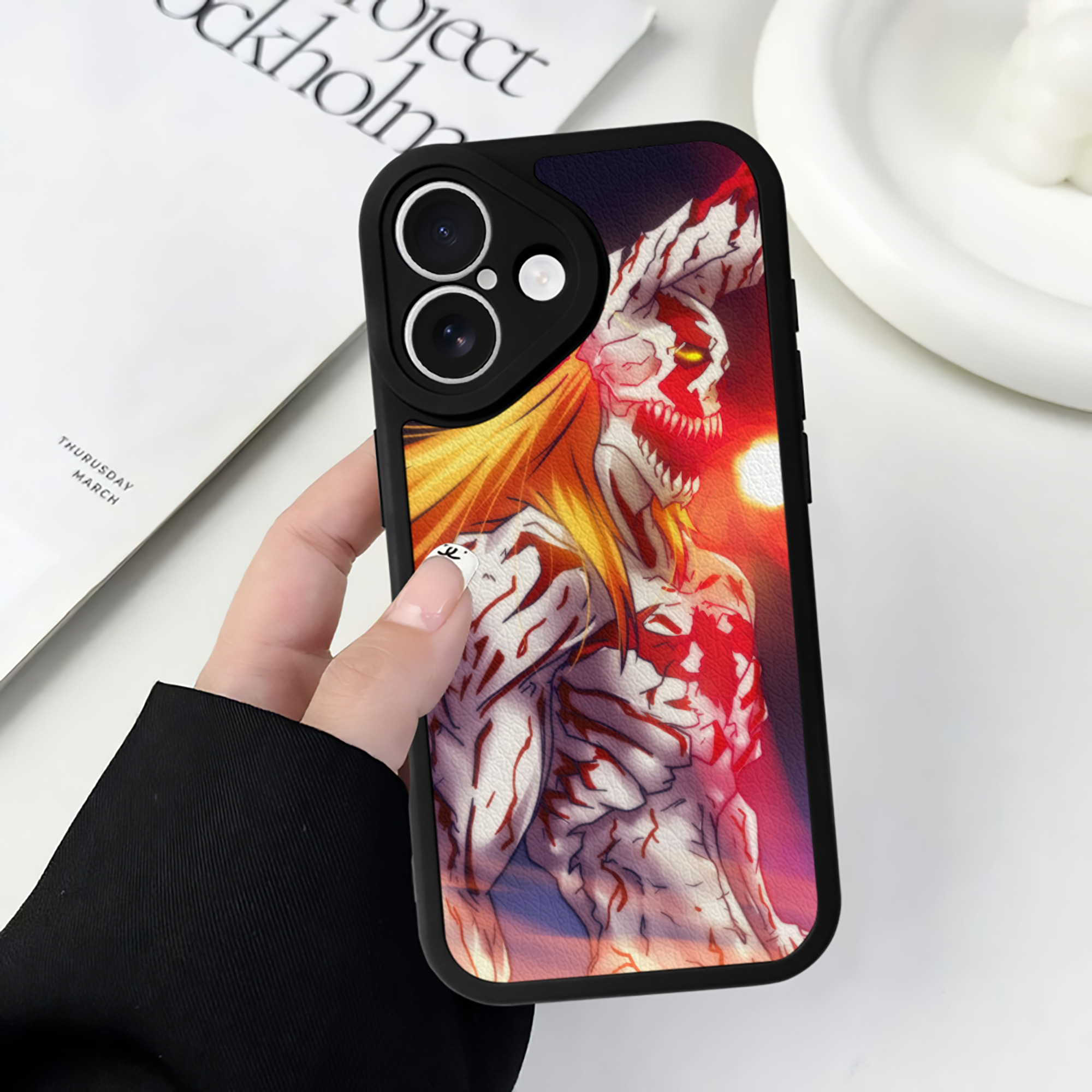 （画像用） ブリーチ BLEACH 【iPhone 16シリーズ対応】シリコンスマホケース（レザー調） 材質：シリコン